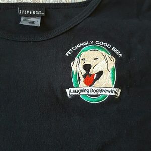 Laughing Dog brewery logo crop tee size medium Never Worn